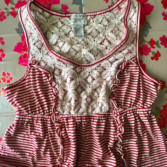 Lace trim striped dress - Picture 6 of 6